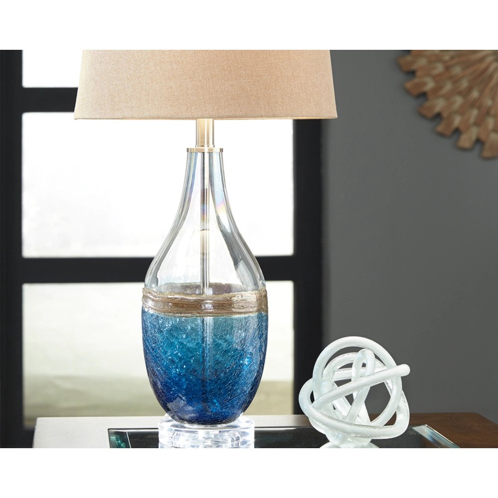Glass Table Lamp x 2