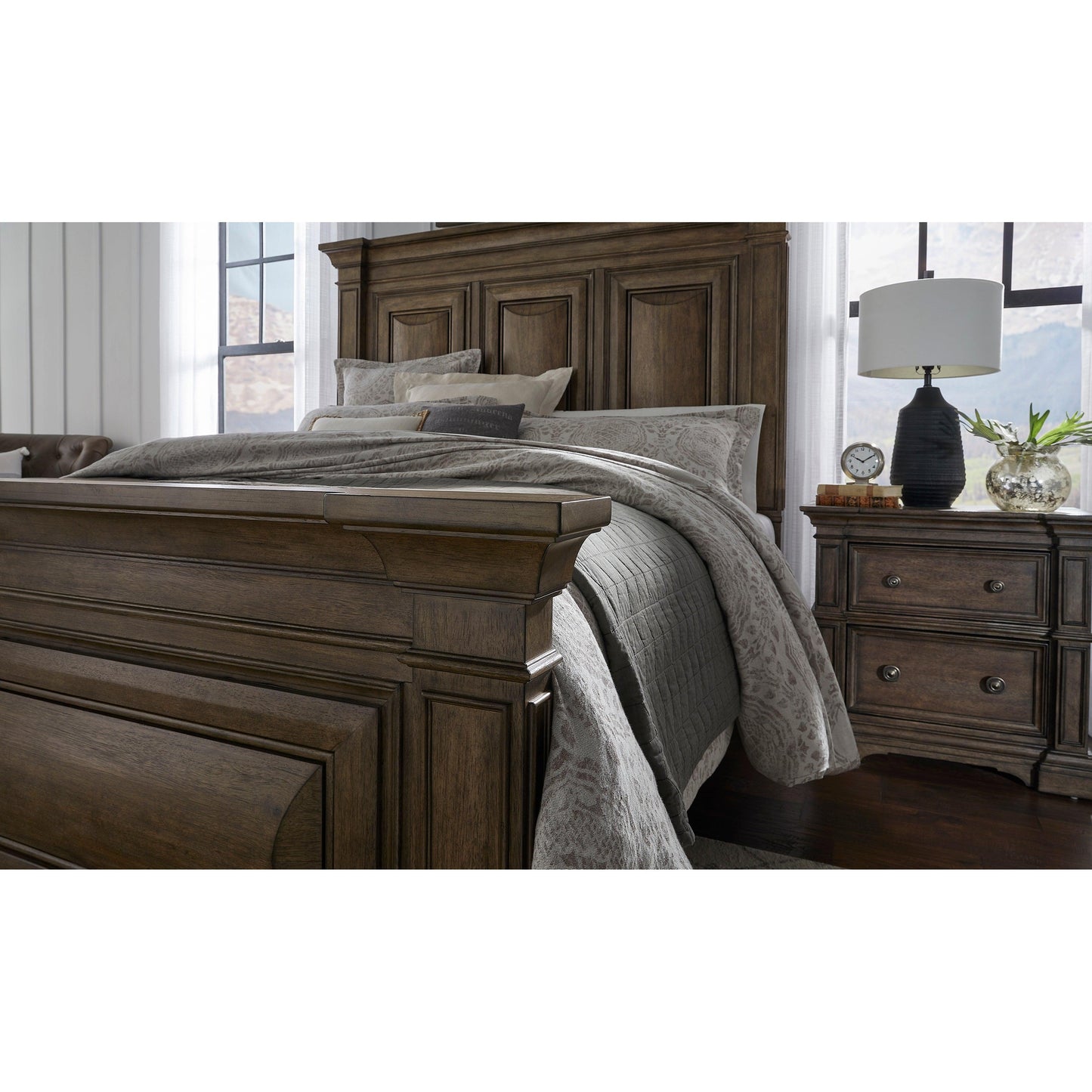 Woodbury Two Drawer Nightstand with USB