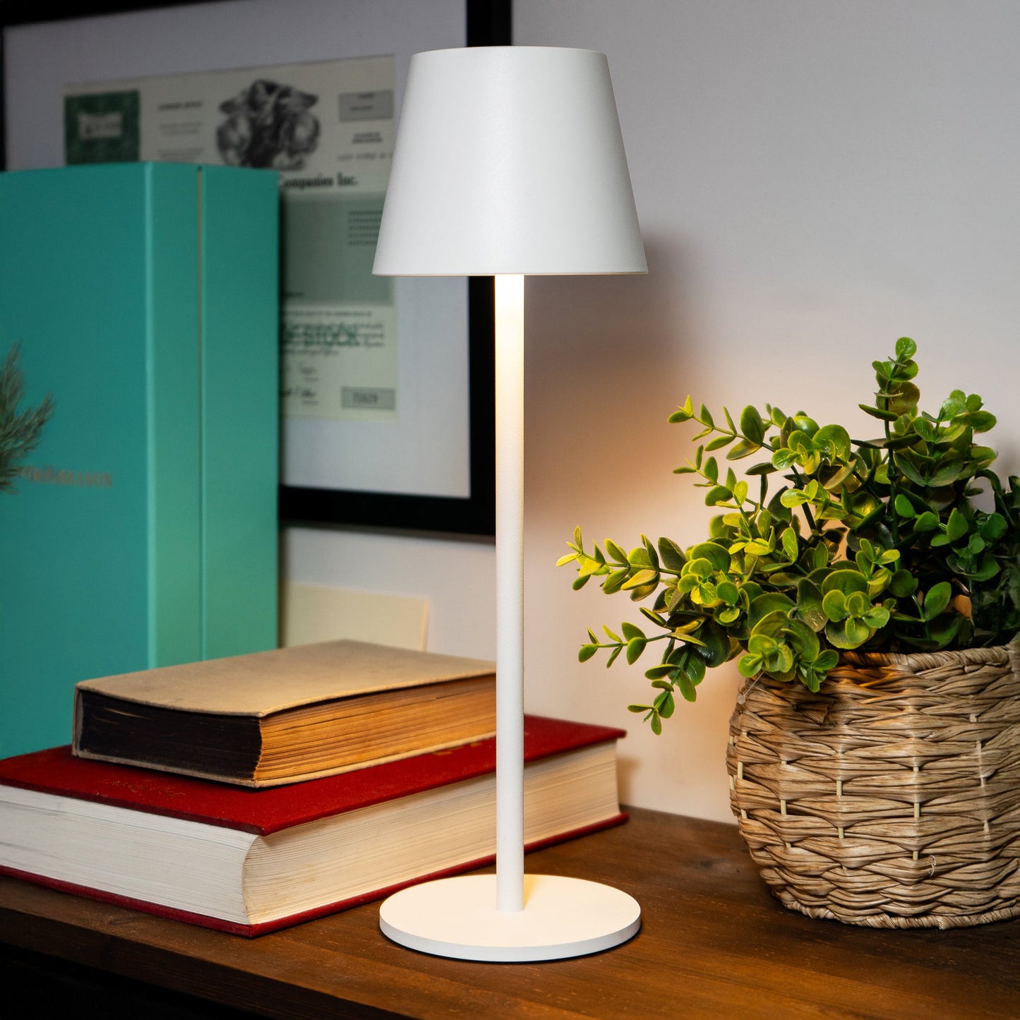 LED touch lamp, plastic lamp white