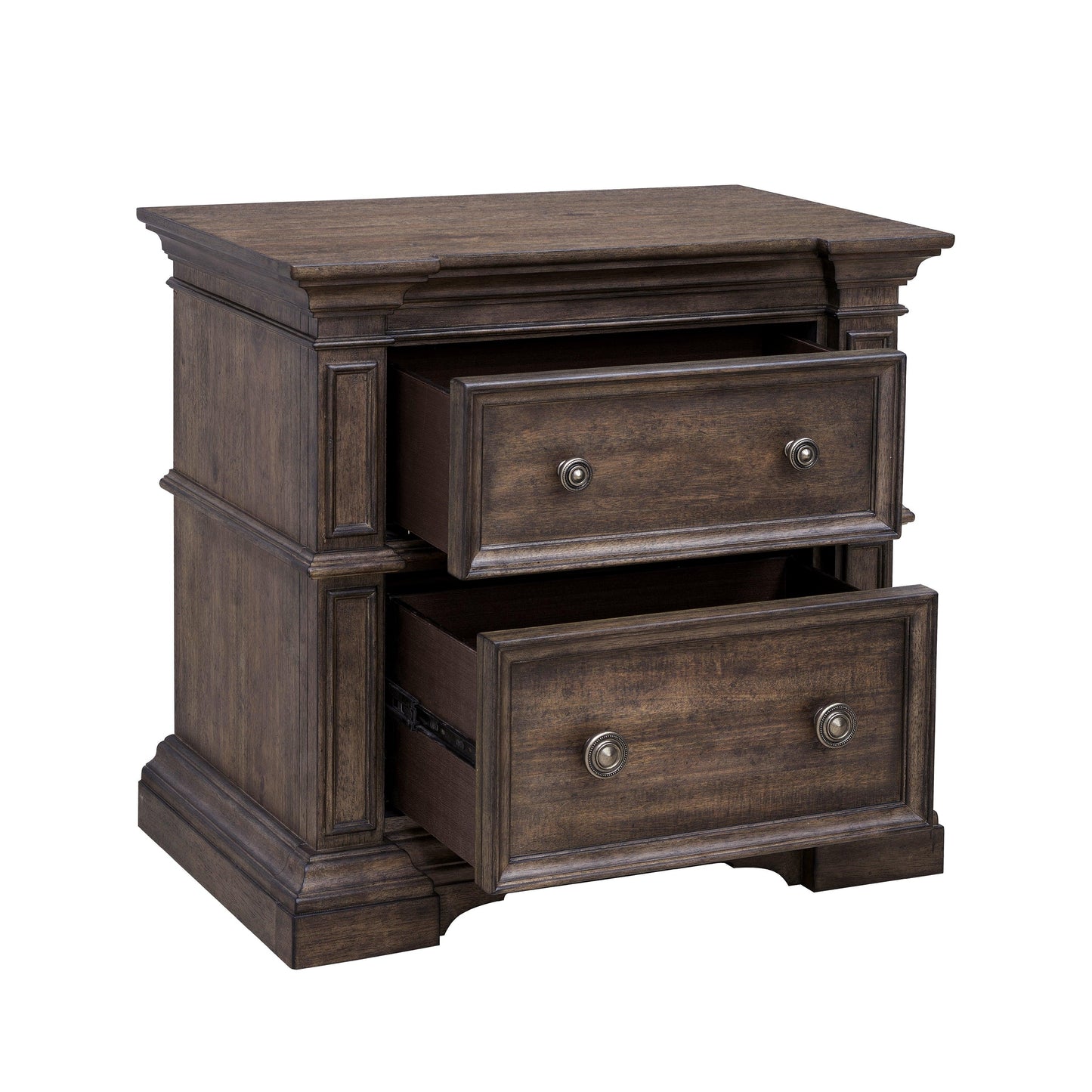 Woodbury Two Drawer Nightstand with USB