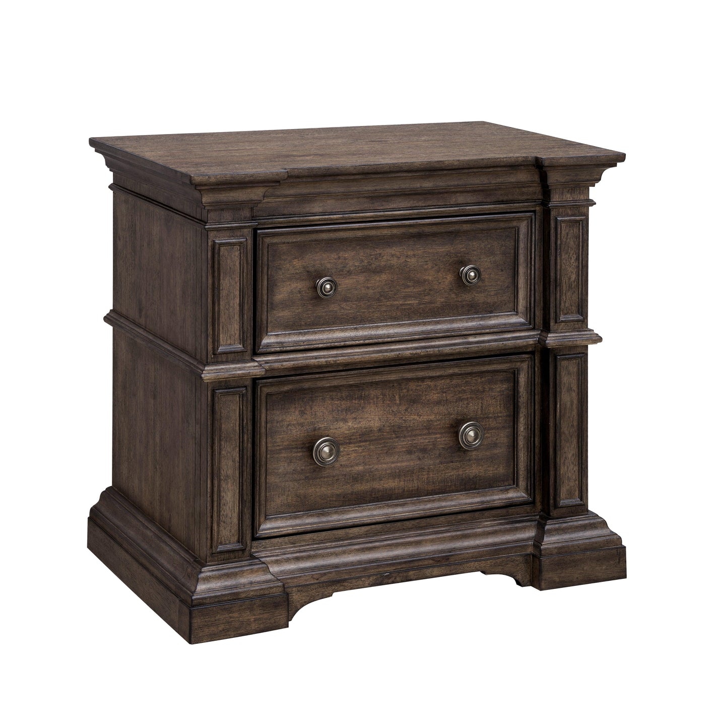 Woodbury Two Drawer Nightstand with USB
