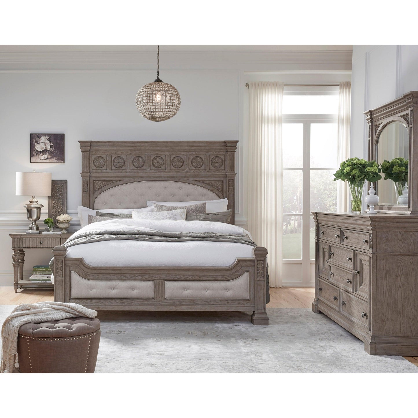 Kingsbury 1 Drawer USB Charging Open Nightstand