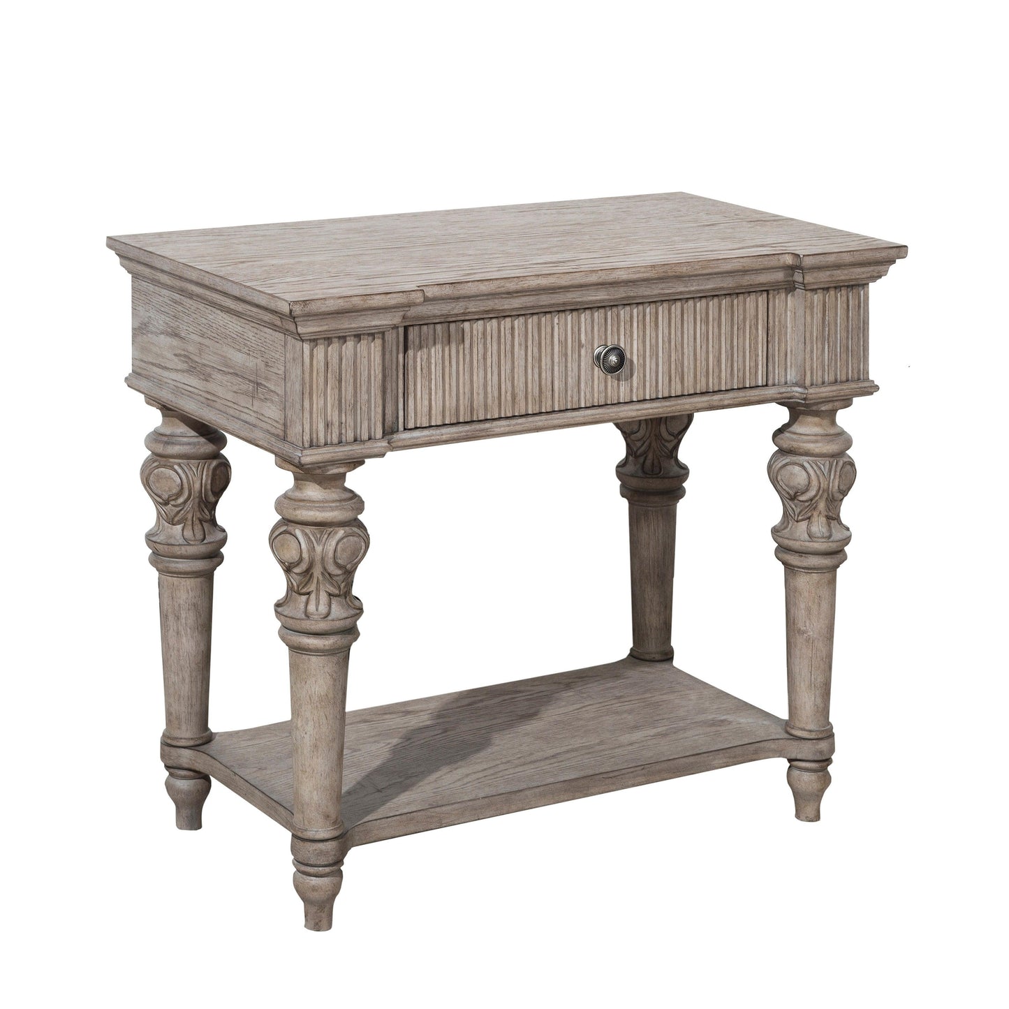 Kingsbury 1 Drawer USB Charging Open Nightstand